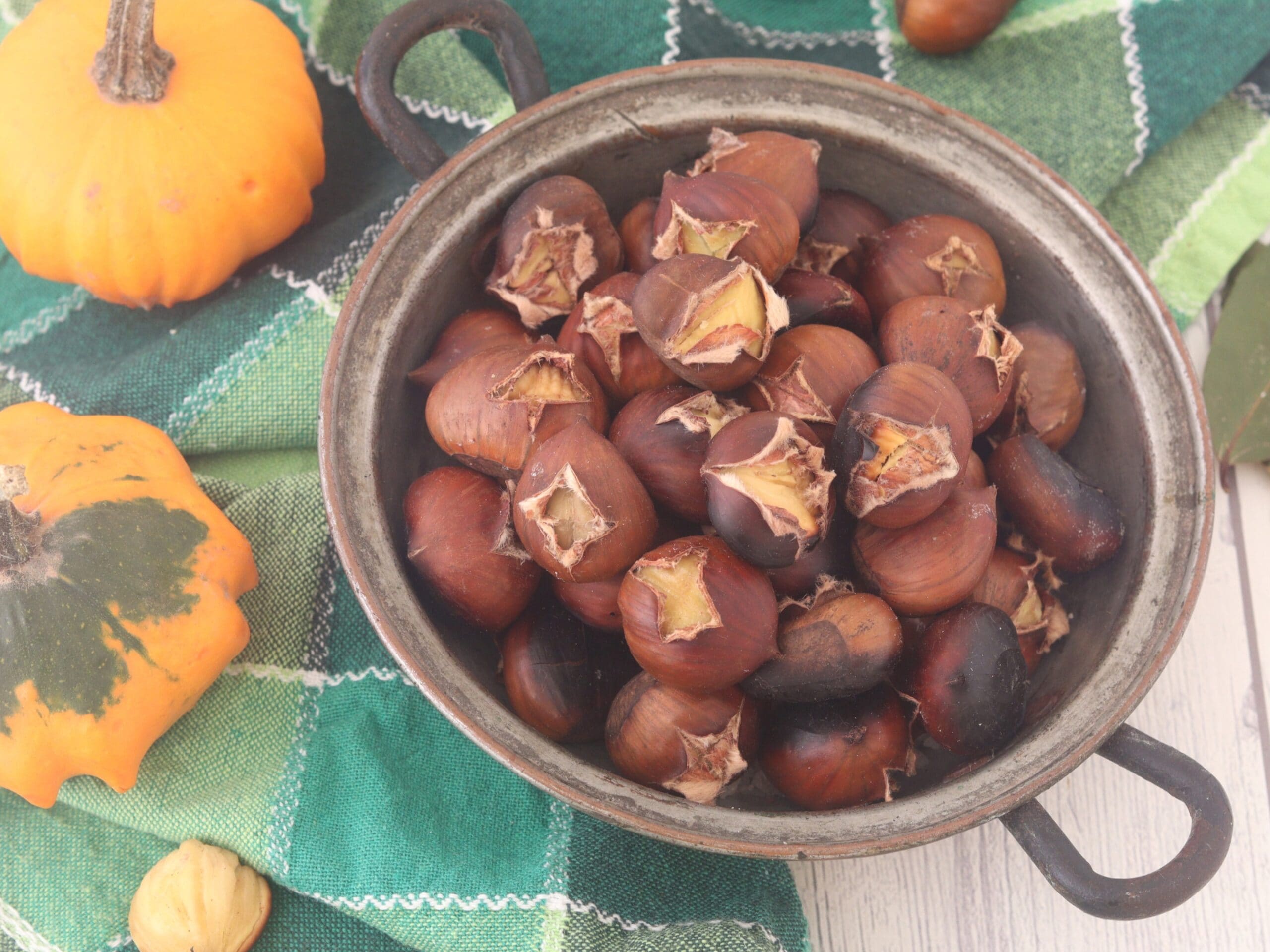 Castanha assada com sal