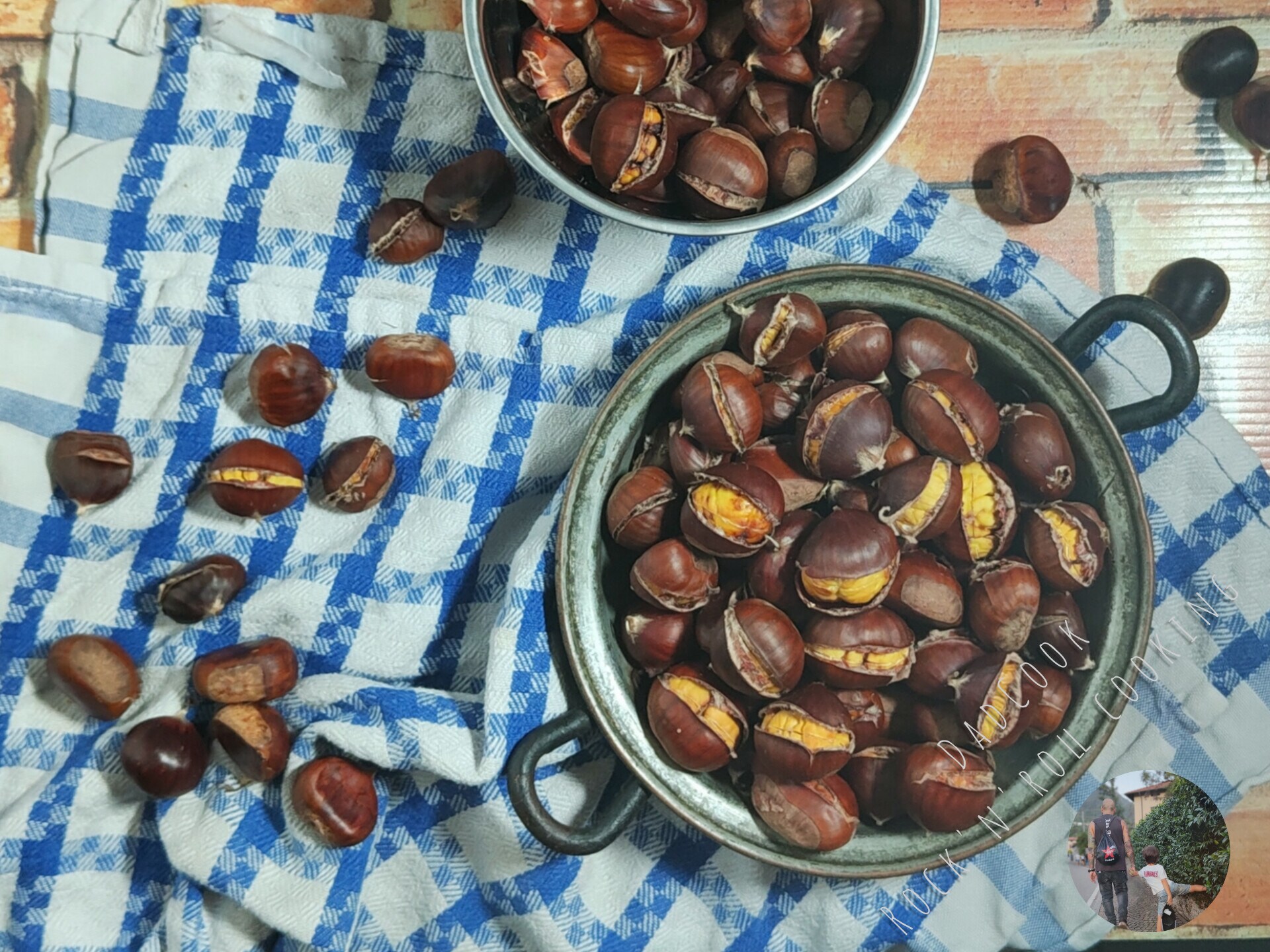 Castanhas na fritadeira a ar