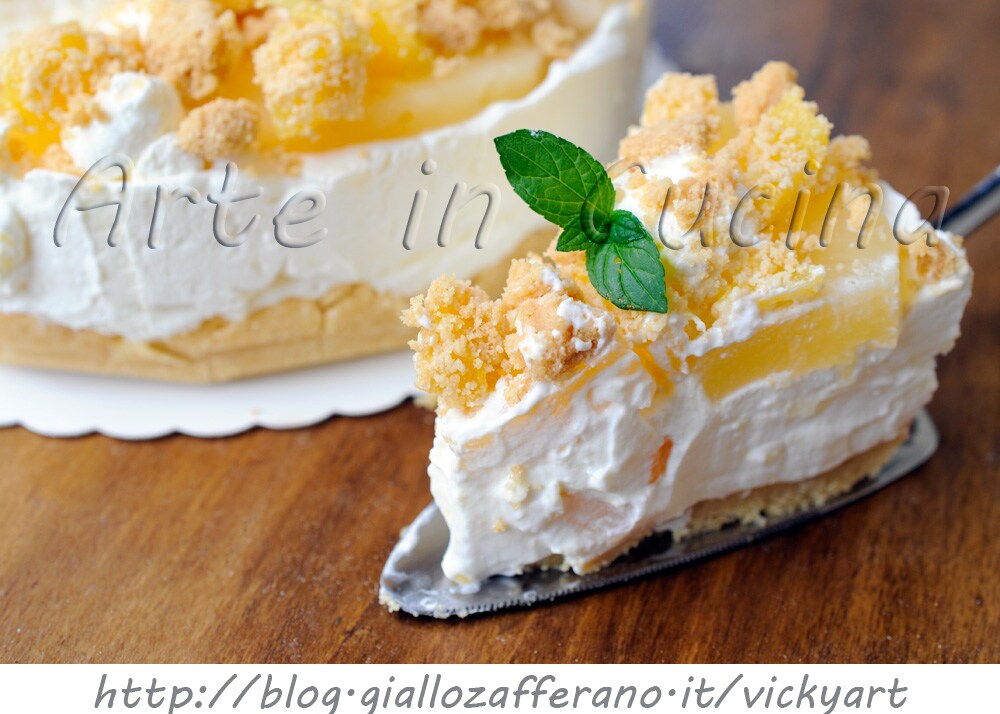 Cheesecake de abacaxi com mascarpone e creme de leite