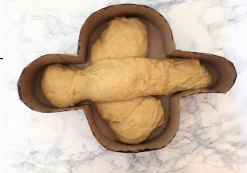 A colomba de Páscoa sem manteiga e de baixo I.G.