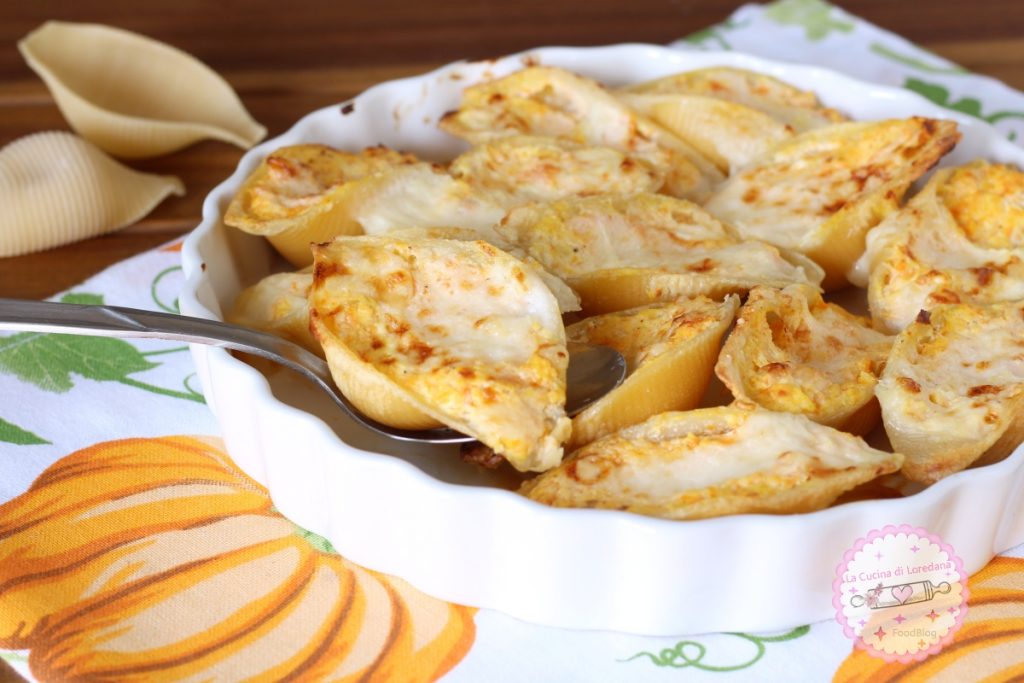 conchiglioni com abóbora e ricota