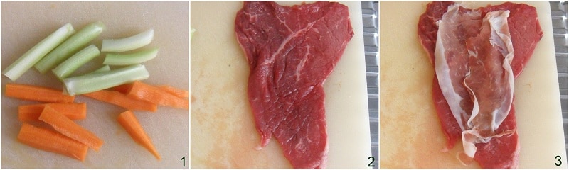 cortar os vegetais para os rolinhos à romana