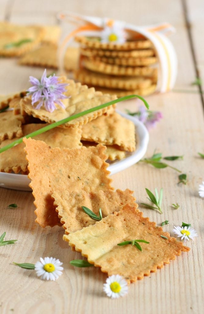 Crackers de farinha de grão-de-bico