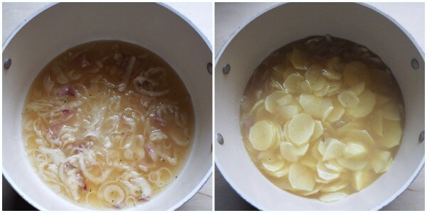 creme de batatas e cebolas - procedimento 2