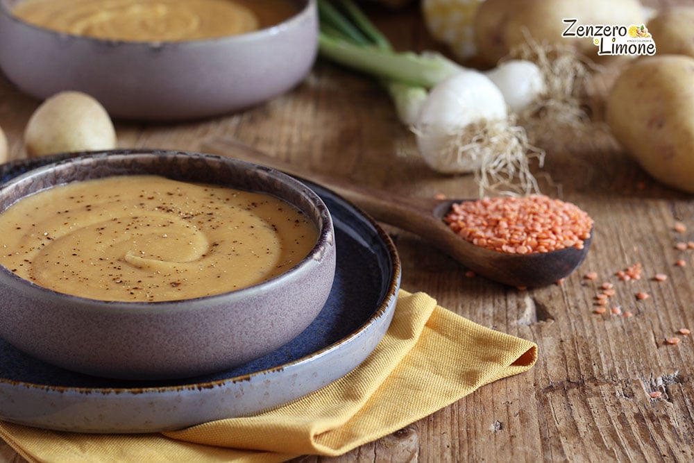Creme de lentilhas e batatas