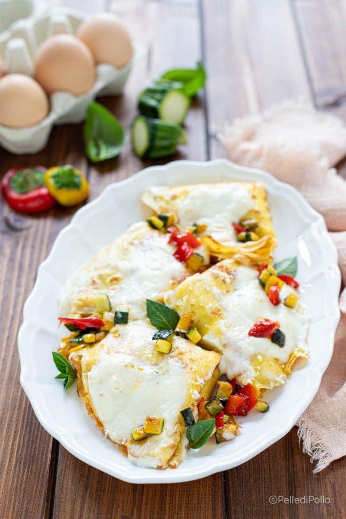 crepes com legumes e ricota