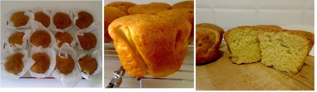 os muffins salgados cresce de páscoa estão prontos
