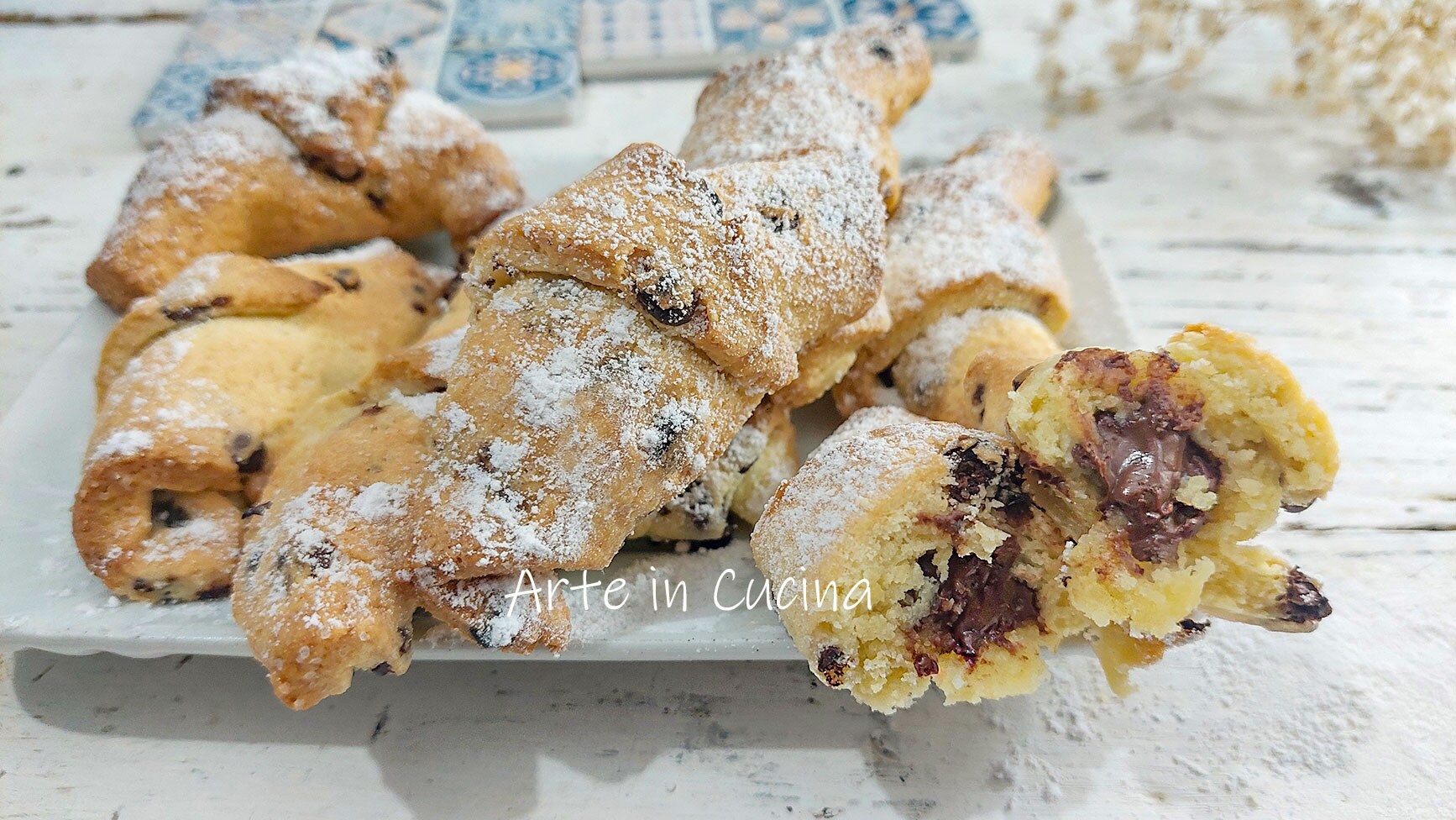 CROISSANTS COOKIES com NUTELLA fáceis e rápidos