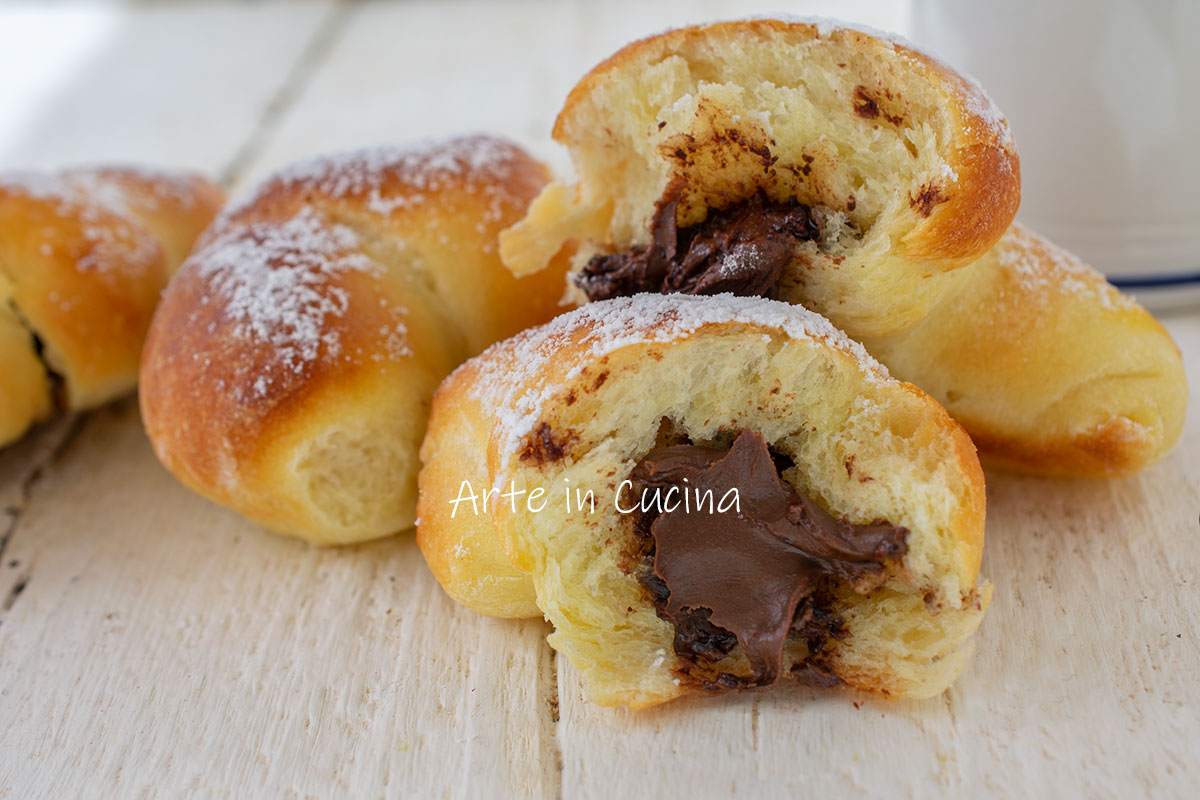 Croissants sem manteiga e óleo com nutella