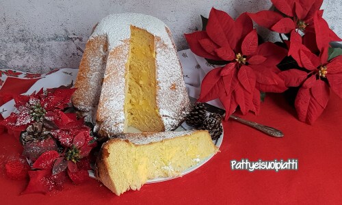 Pandoro com creme de limão