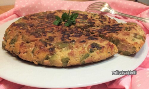Fritada de abobrinha com mortadela e Capuliato