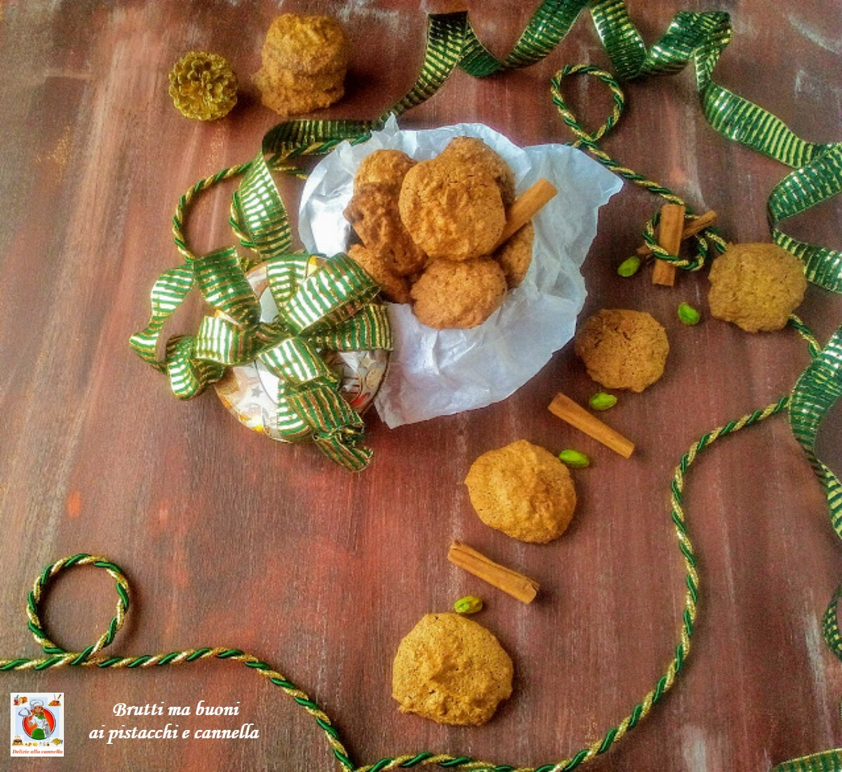 Feios mas gostosos com pistache e canela