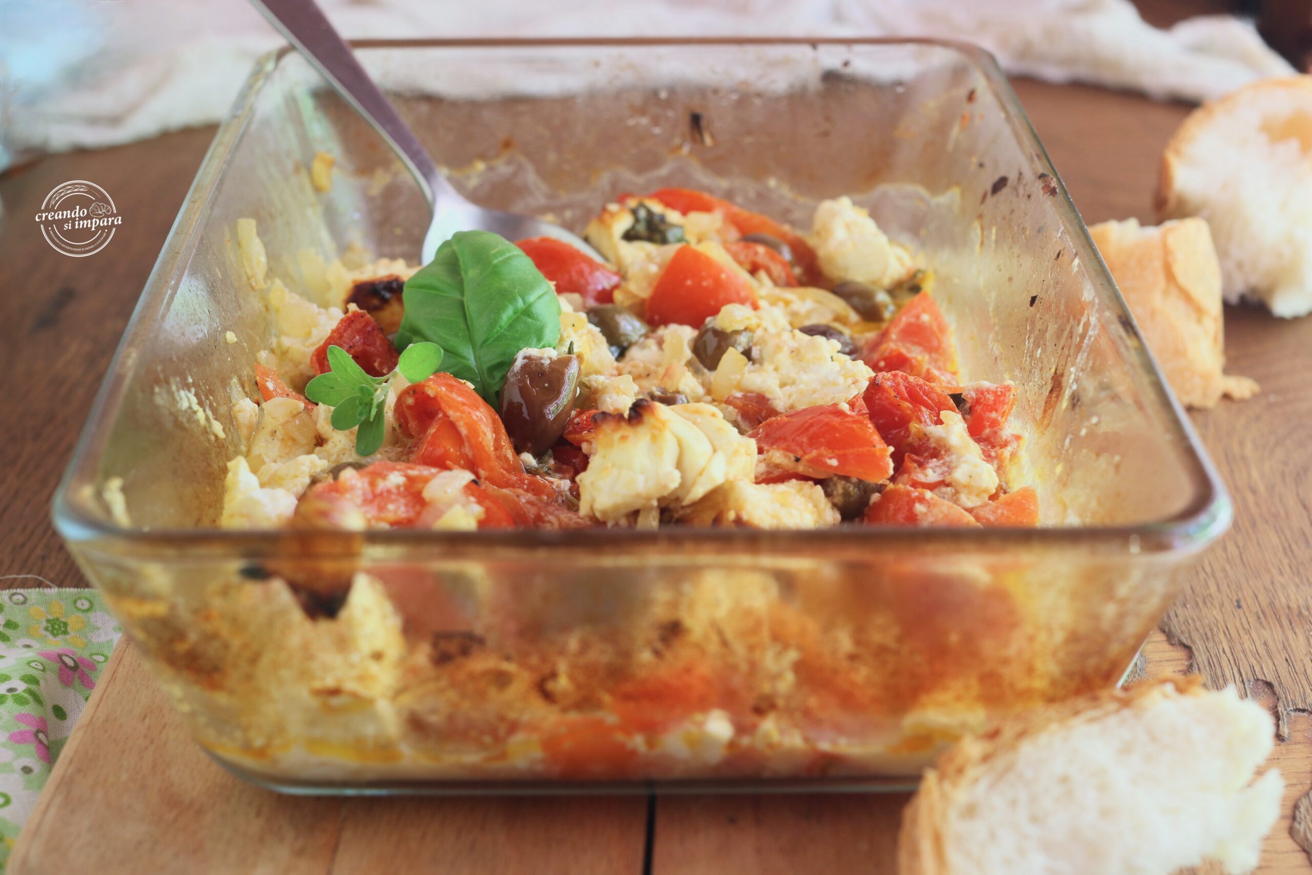 Feta assada com tomatinhos