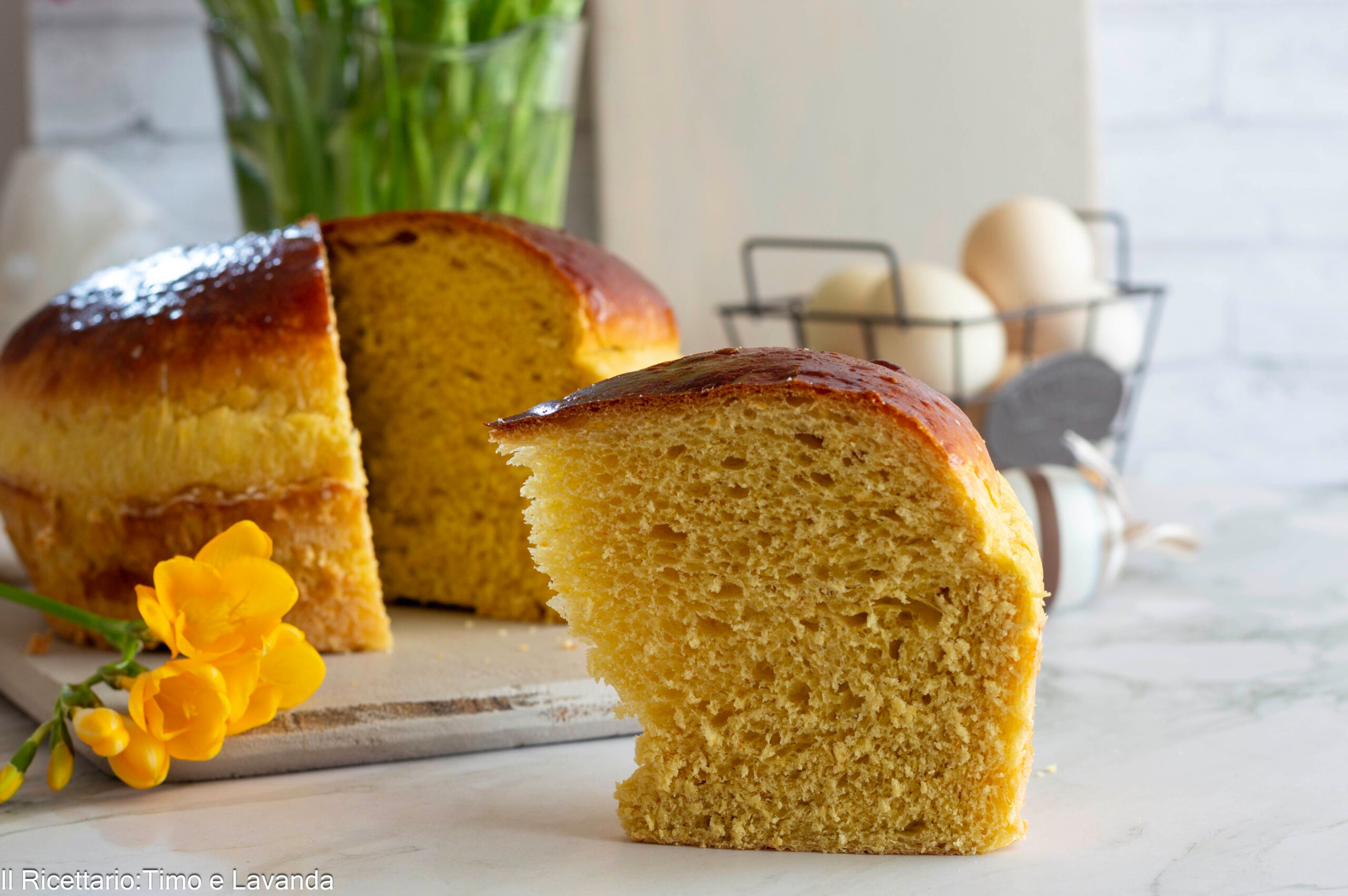 Focaccia doce de Páscoa