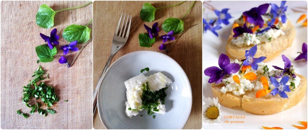 foto RECEITA Crostini RÁPIDOS frios com flores