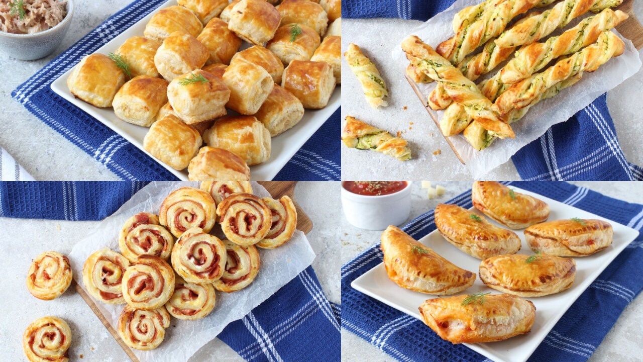IDÉIAS para APERITIVOS COM MASSA FOLHADA