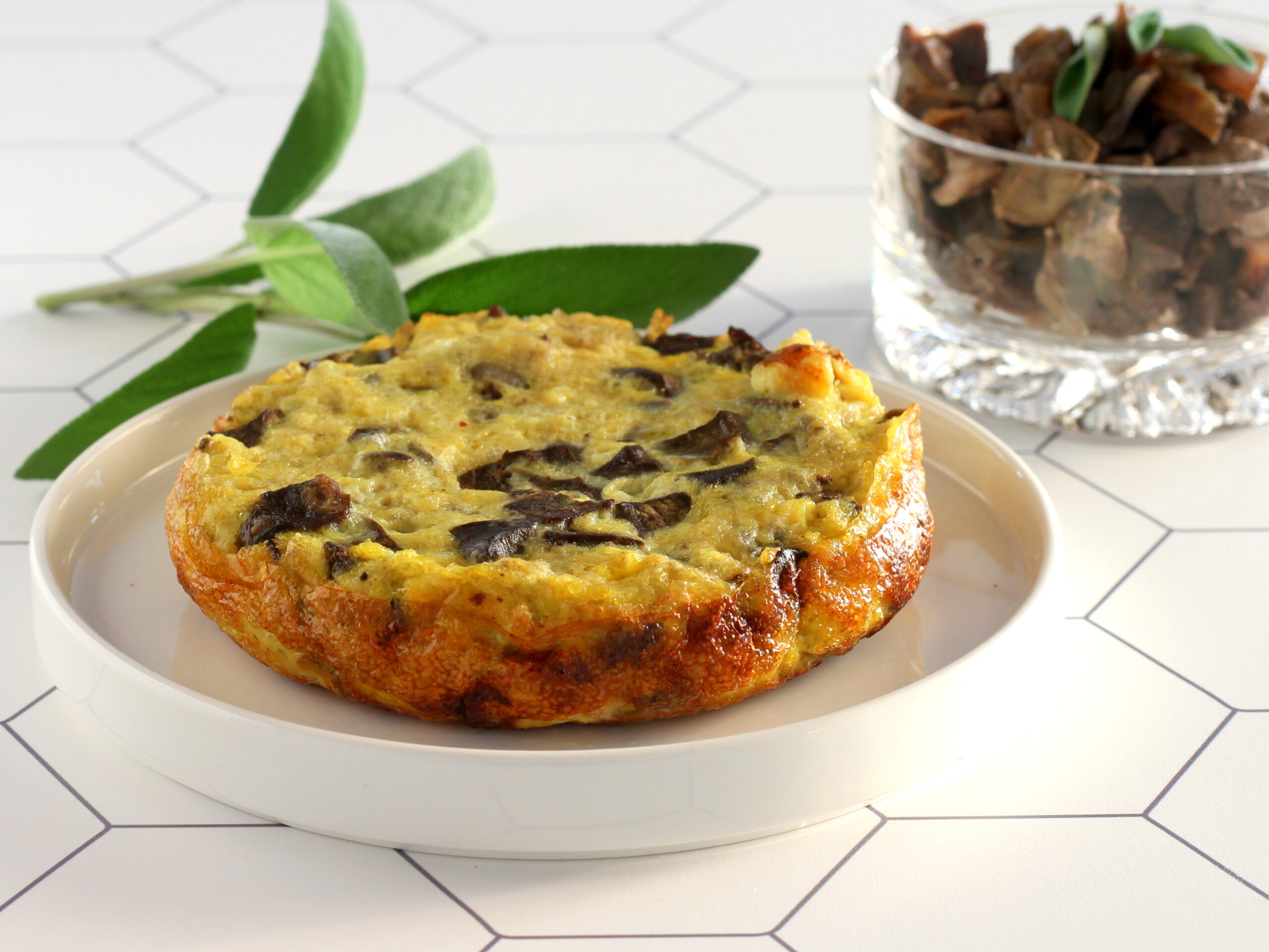 Coratella de cordeiro em omelete