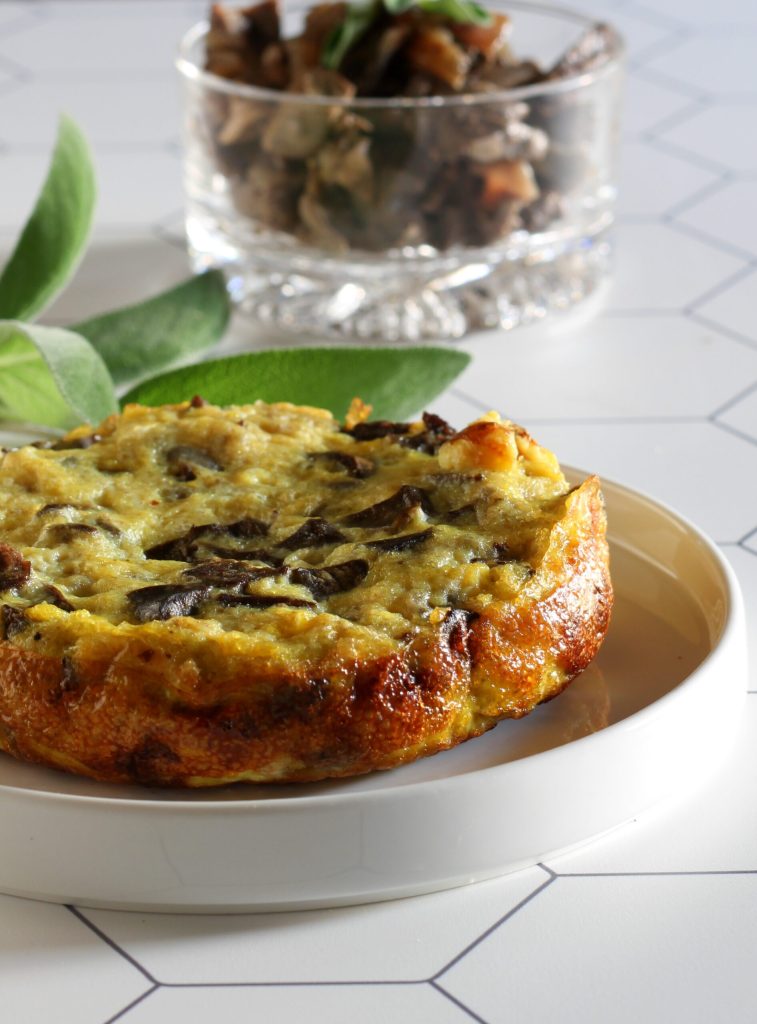 Coratella de cordeiro em omelete