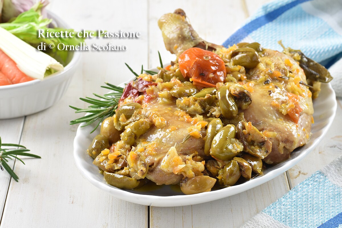 Frango à caçadora com azeitonas