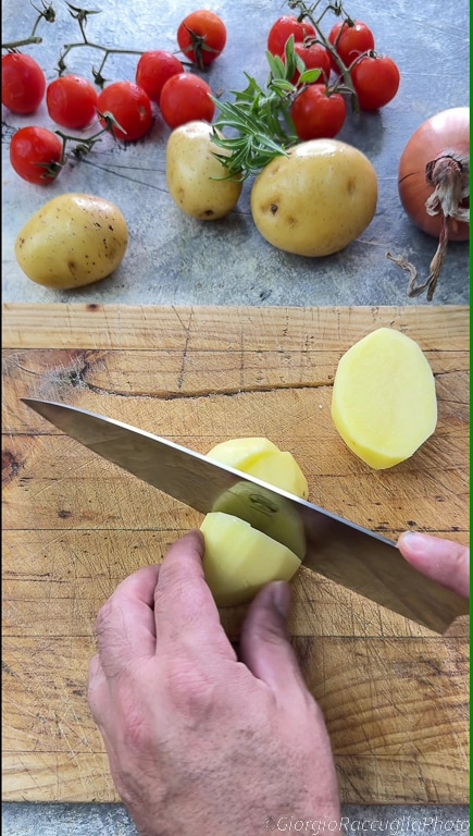 frango com batatas assadas