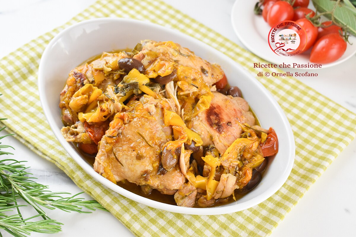 Frango com pimentões cremosos