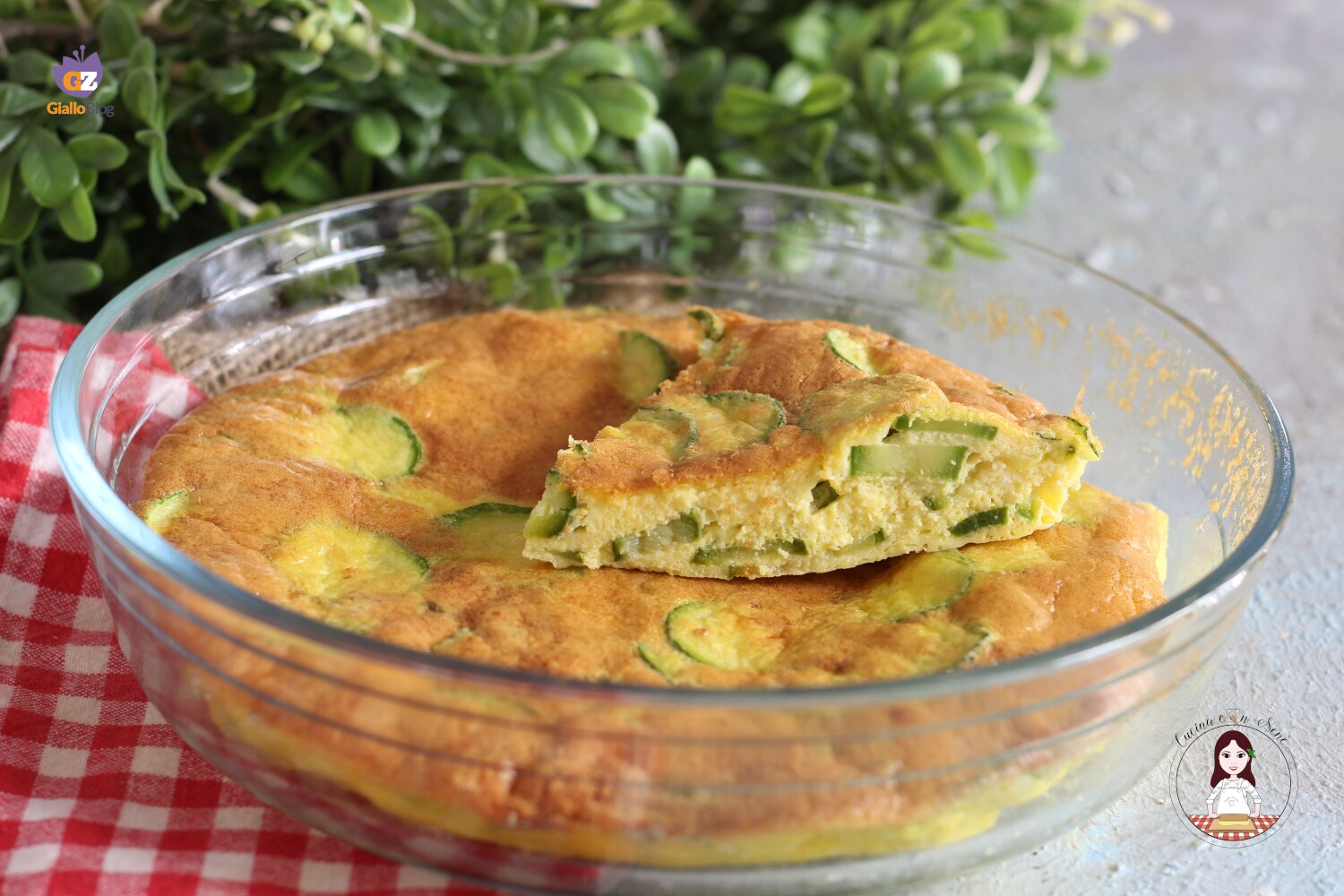 Frittata de abobrinha no micro-ondas