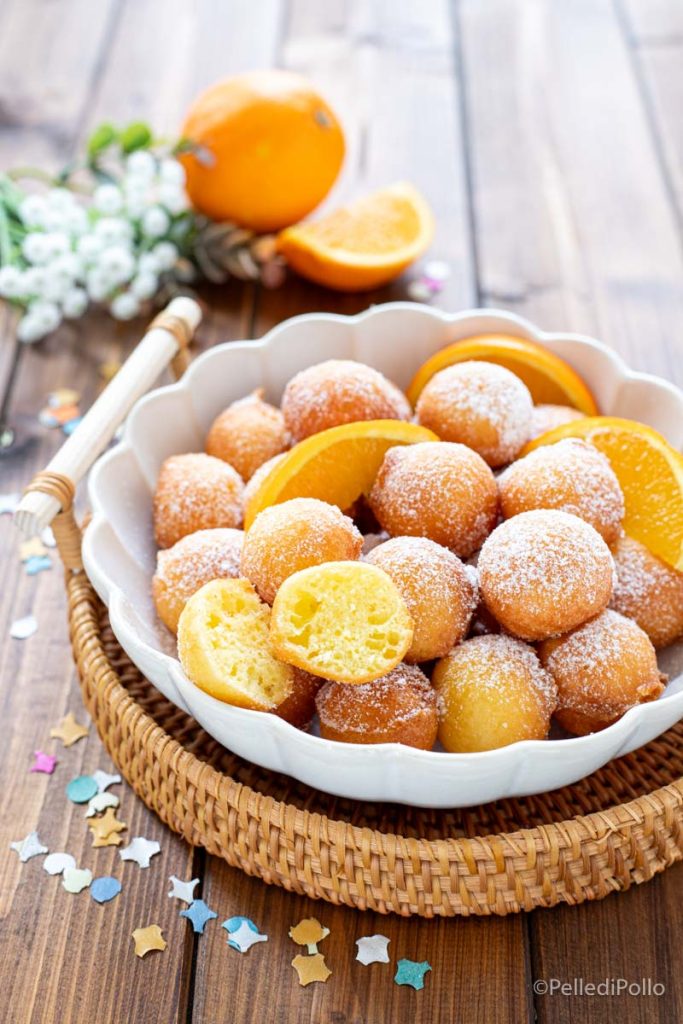 frituras de mascarpone e laranja