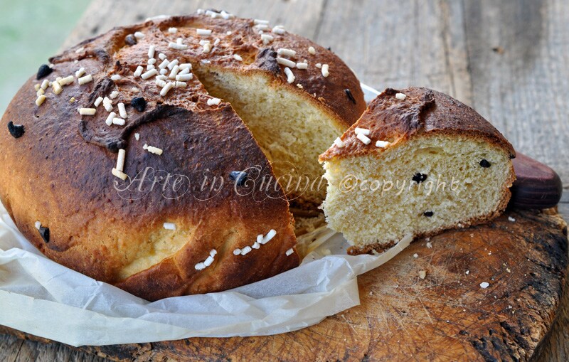 Fugassa veneta focaccia doce de Páscoa