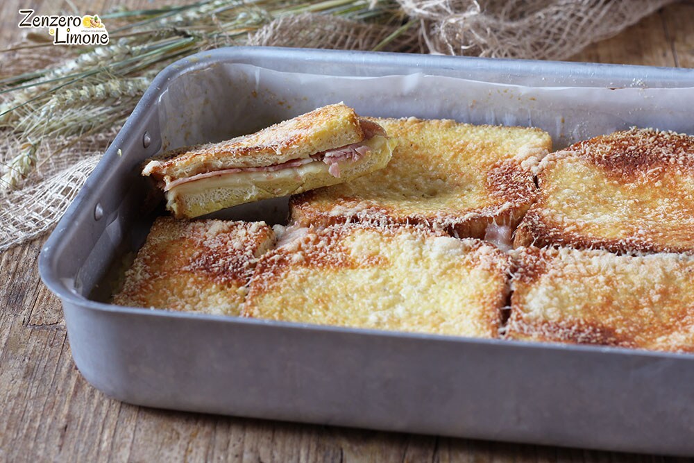 Gratinado de presunto e queijo