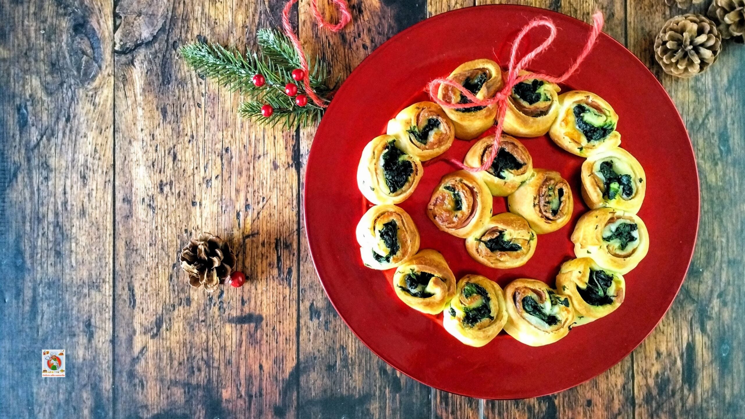 Guirlanda de pizza com espinafre: o aperitivo cênico e irresistível para as festas