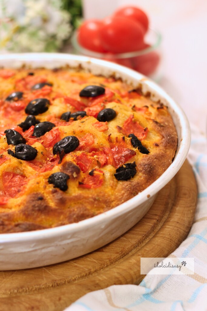 idolcidisusy Focaccia com tomatinhos e azeitonas - receita Bimby