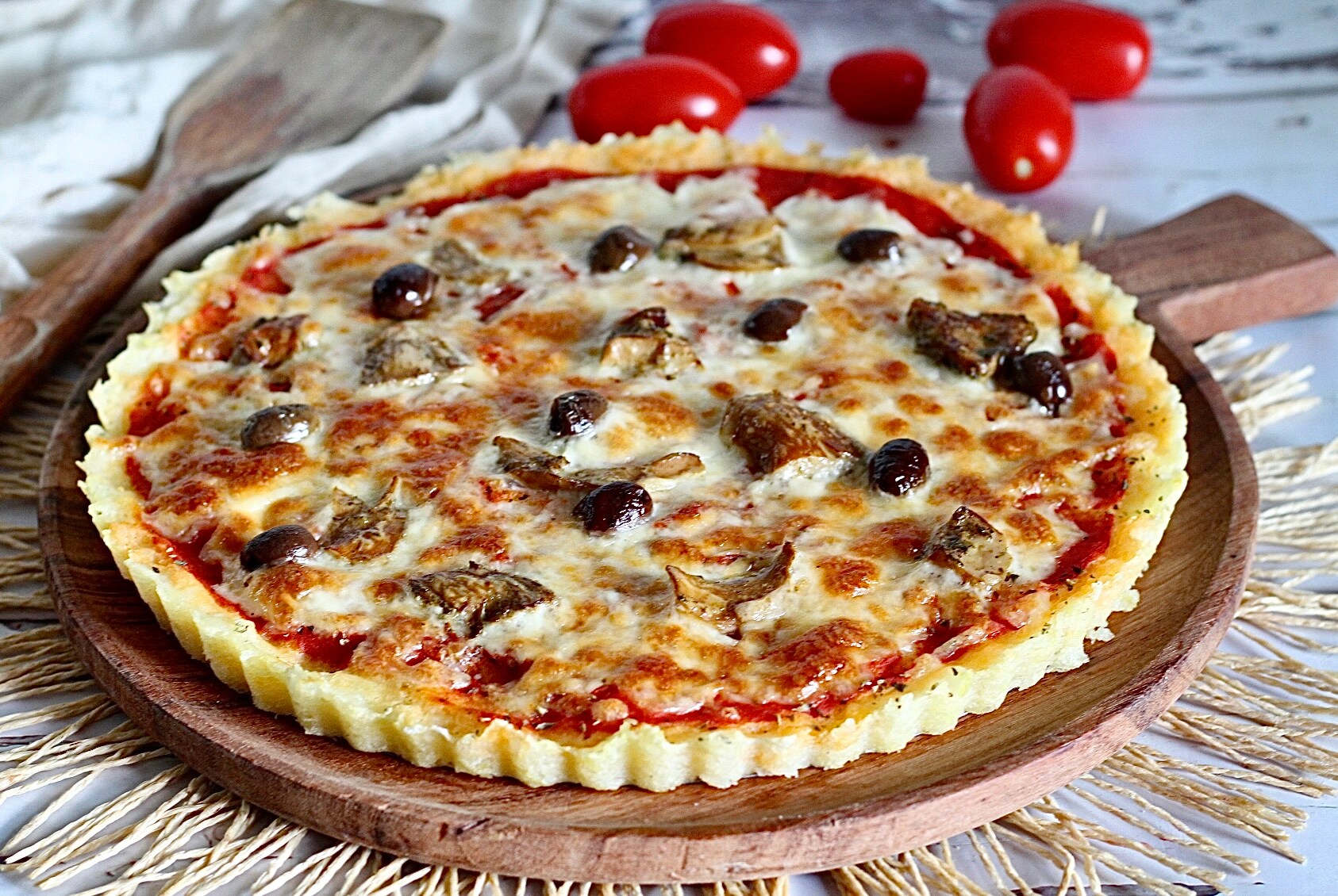 Pizza, mas de batata, a pizza que você não espera