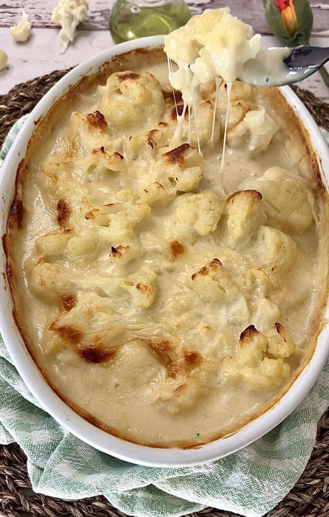 Couve-flor gratinada no forno super cremosa