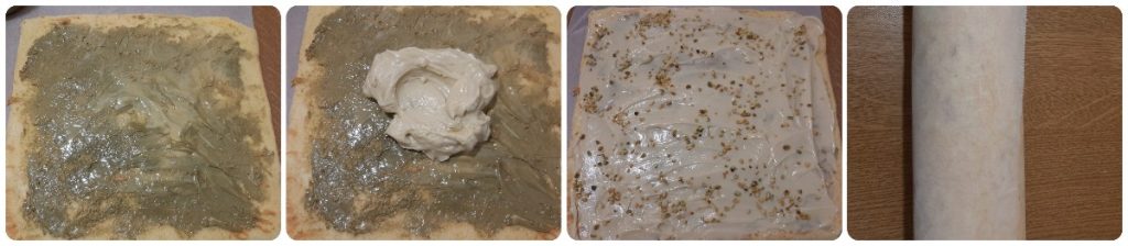 Rolo com creme de pistache rápido
