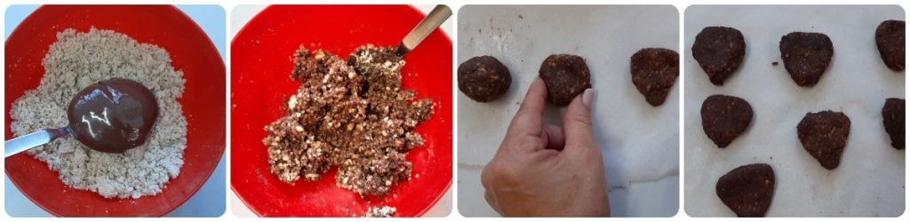Docinhos de castanha com cacau