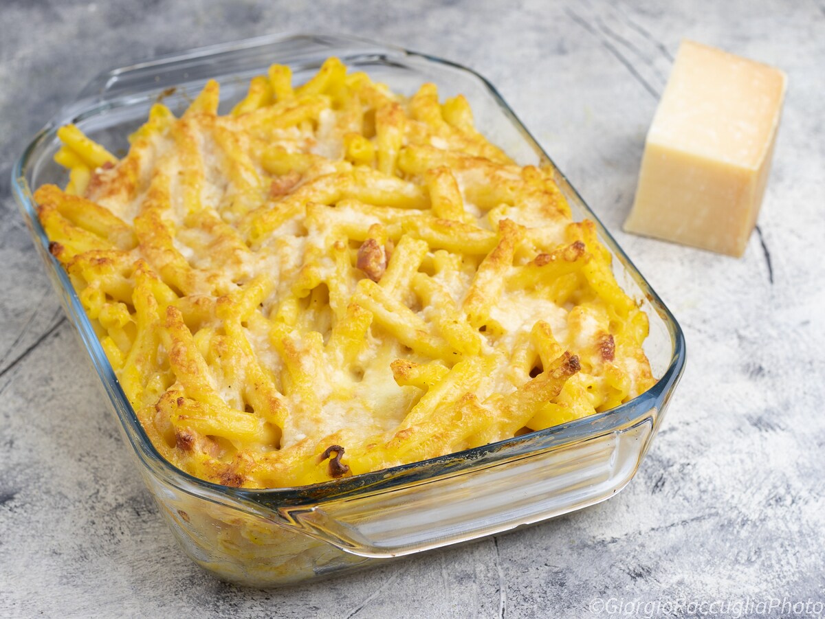 Receita de macarrão com abóbora e bacon assado no forno