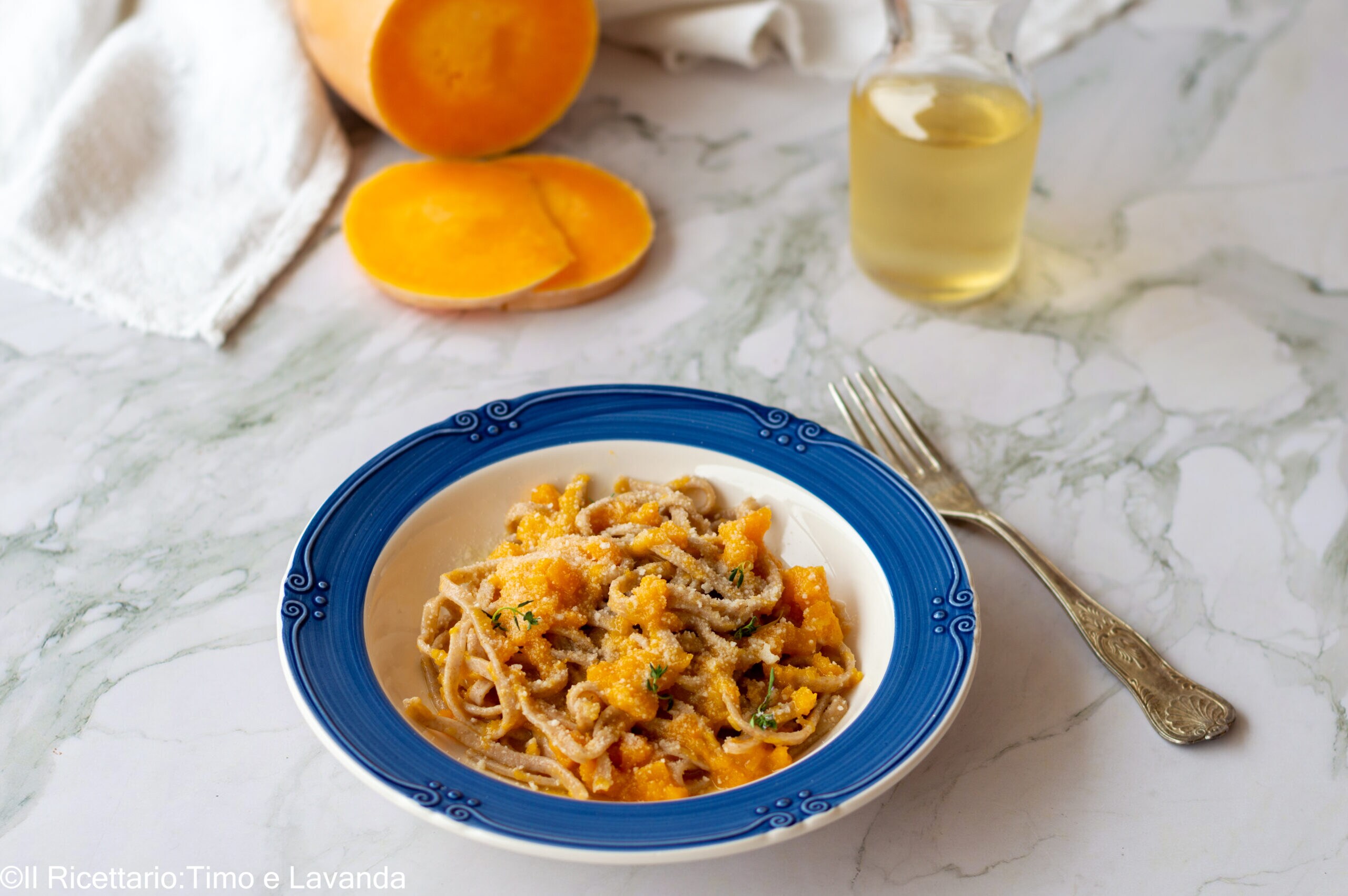 Massa com ragù de abóbora