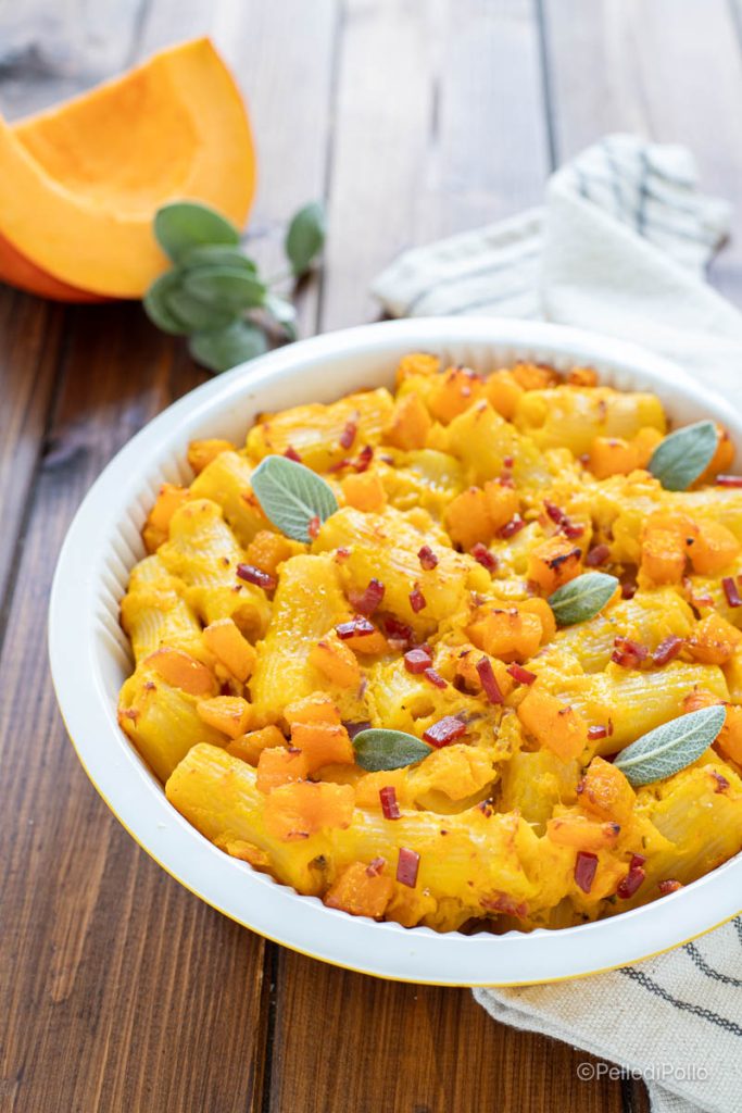 massa gratinada com abóbora e ricota