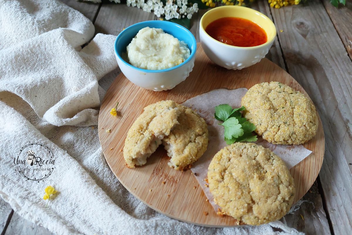 Mini hambúrguer de feijão cannellini