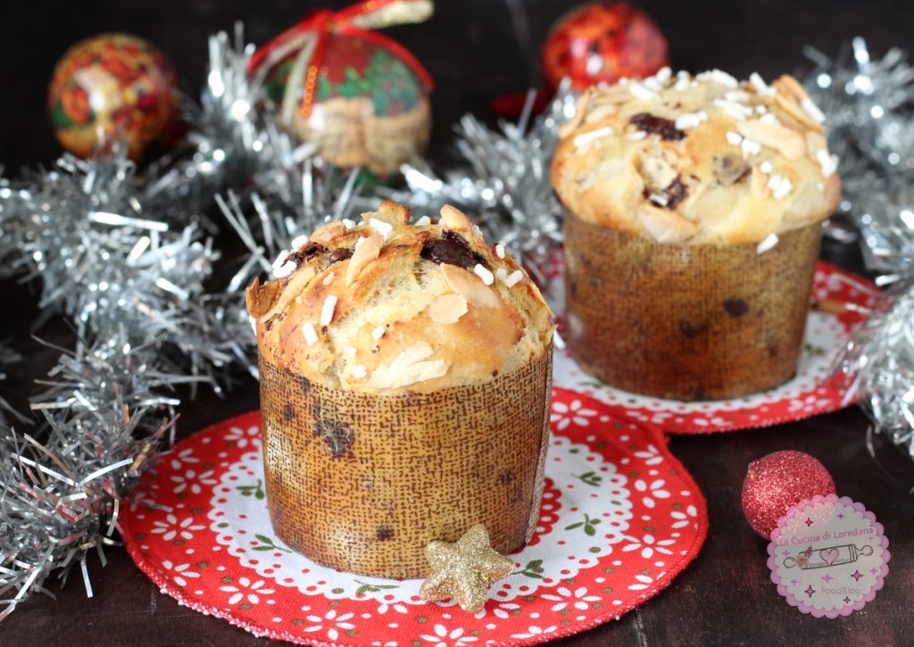 mini panetones com peras e chocolate
