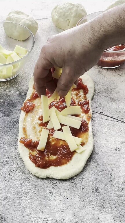 mini pizzas sem fermentação