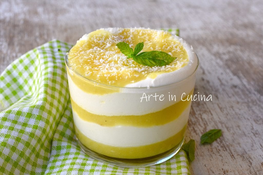 Mousse de abacaxi doce de colher