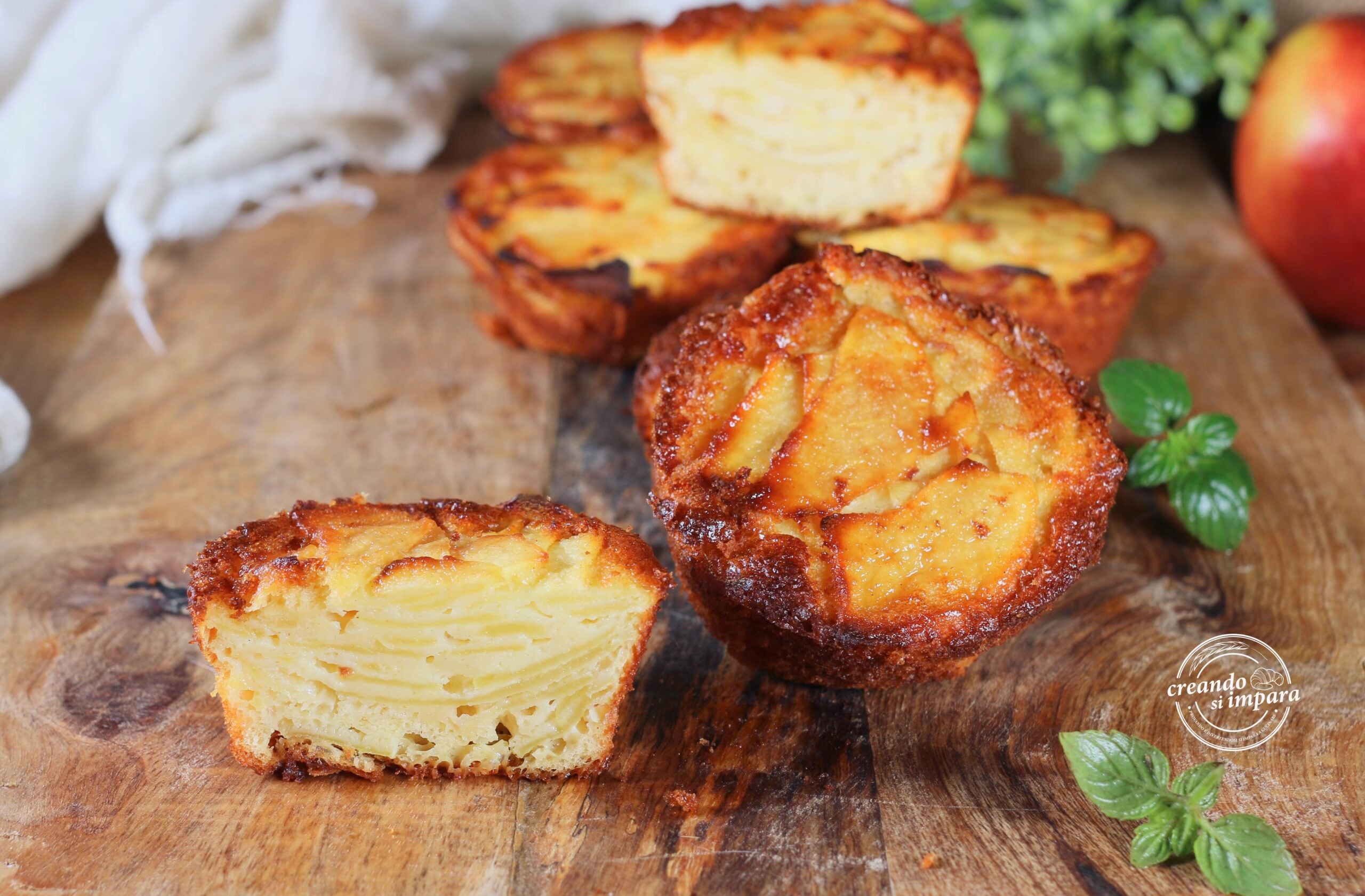 Muffin de maçã invisíveis