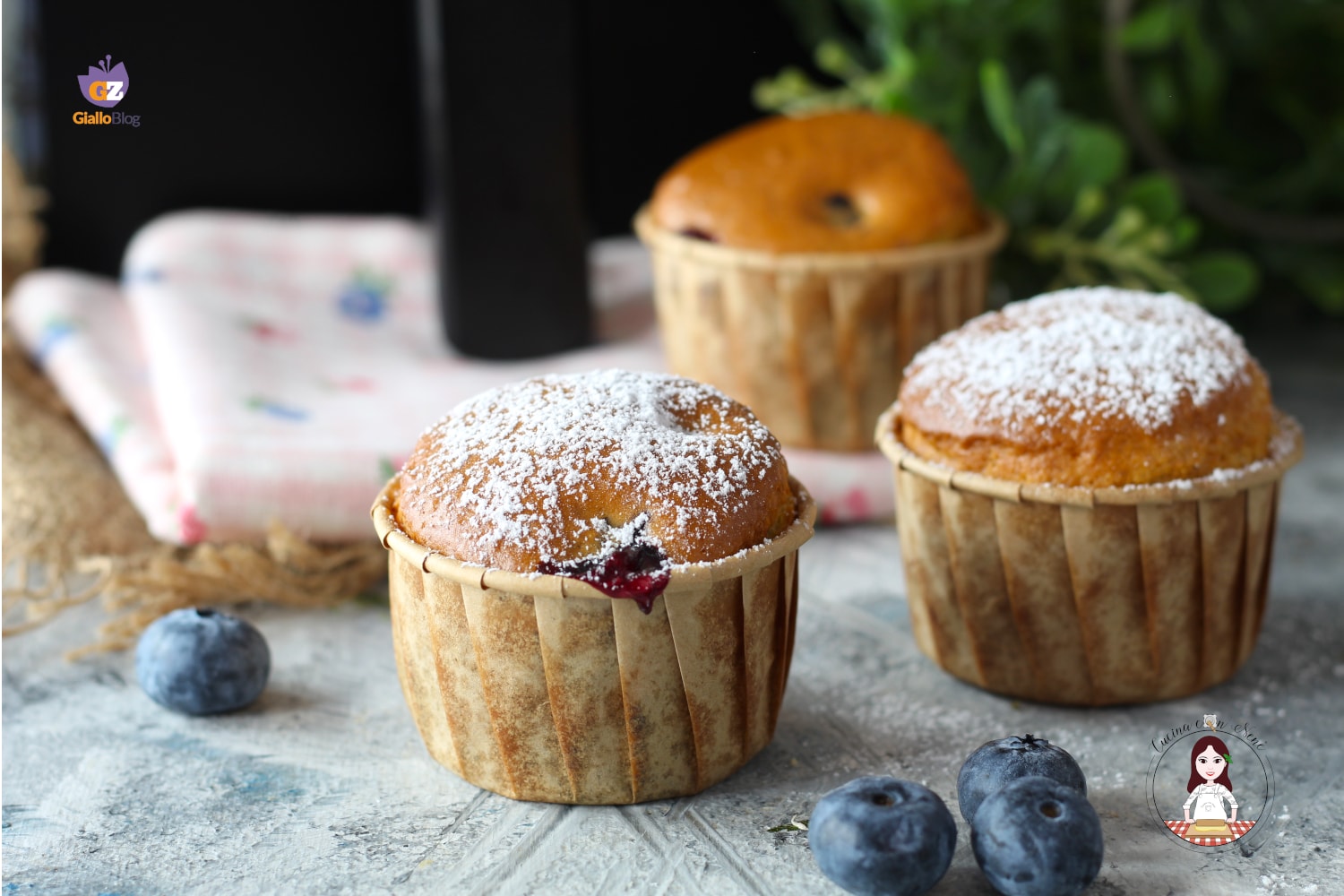 Muffin na fritadeira a ar