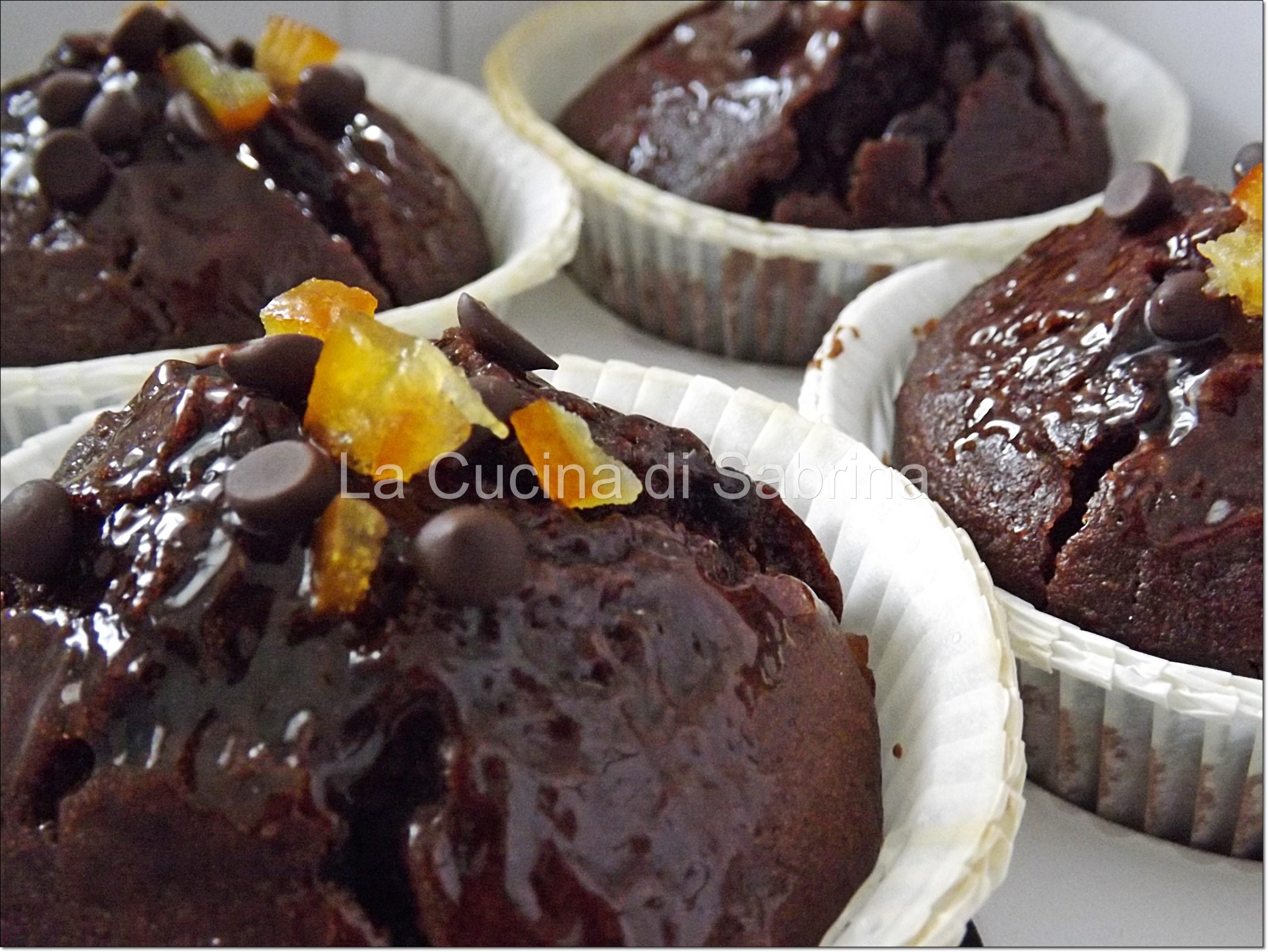 Muffin de laranja e chocolate