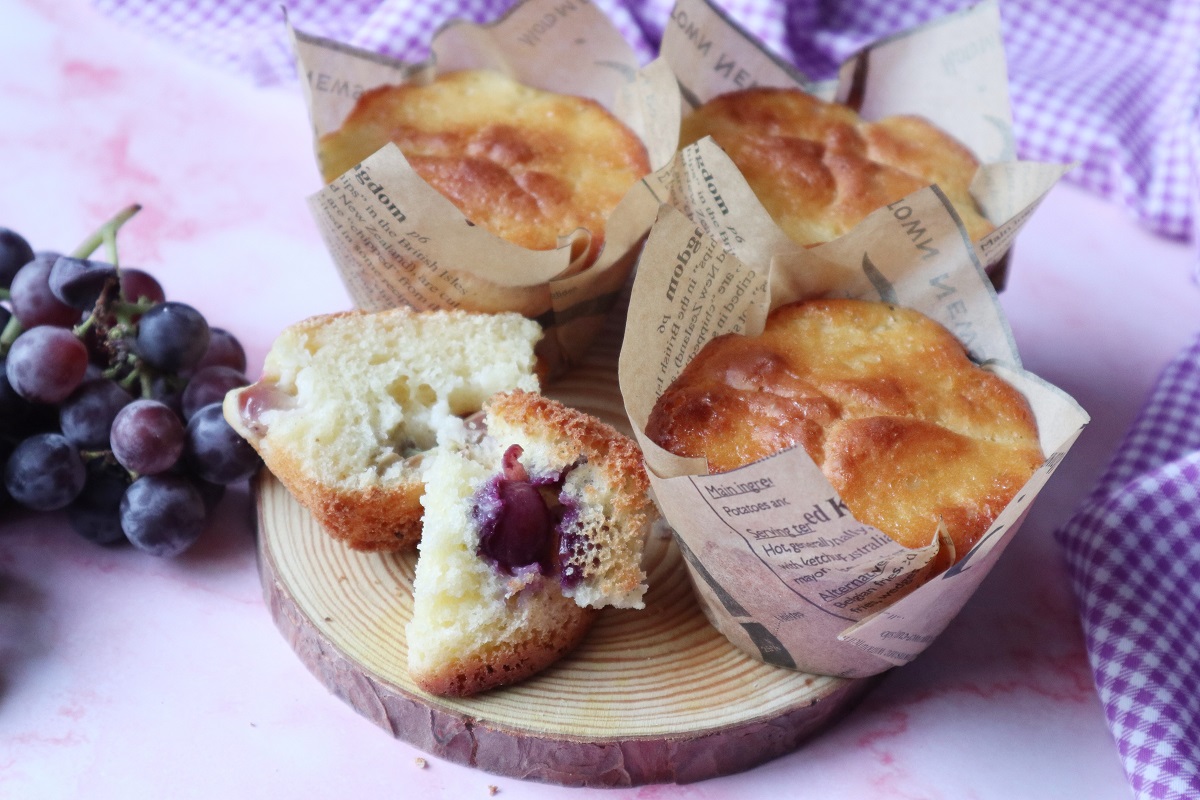 Muffin com uva Isabel