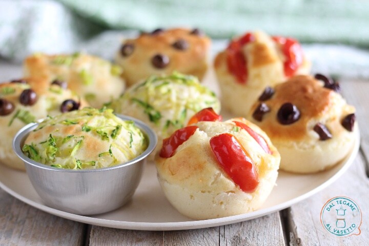 Muffins salgados no micro-ondas