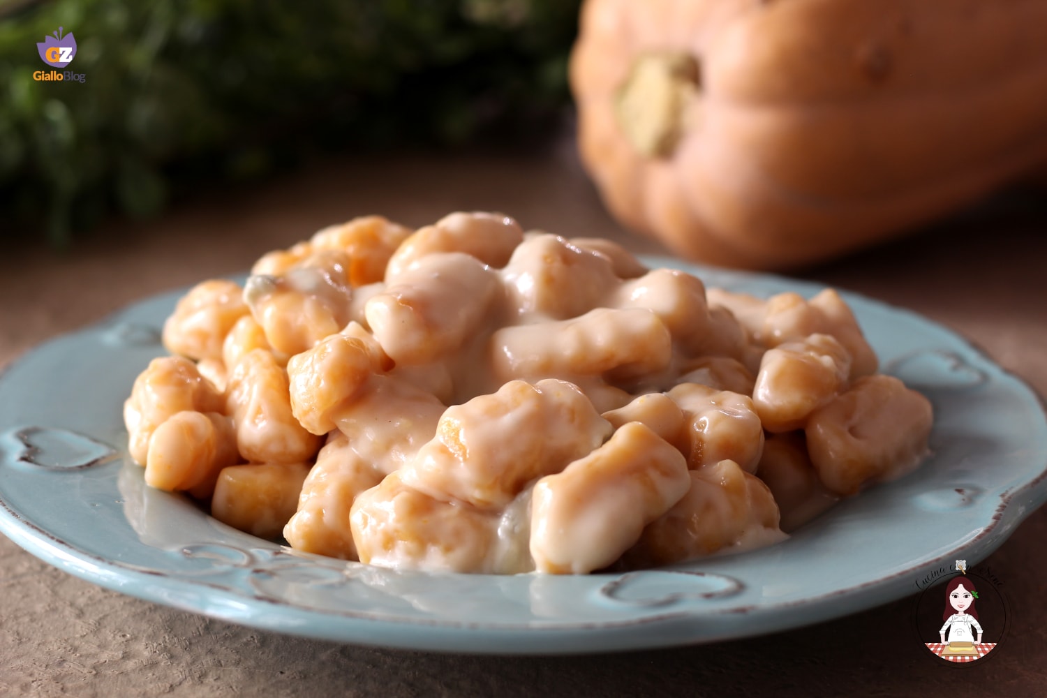 Nhoque de abóbora com gorgonzola