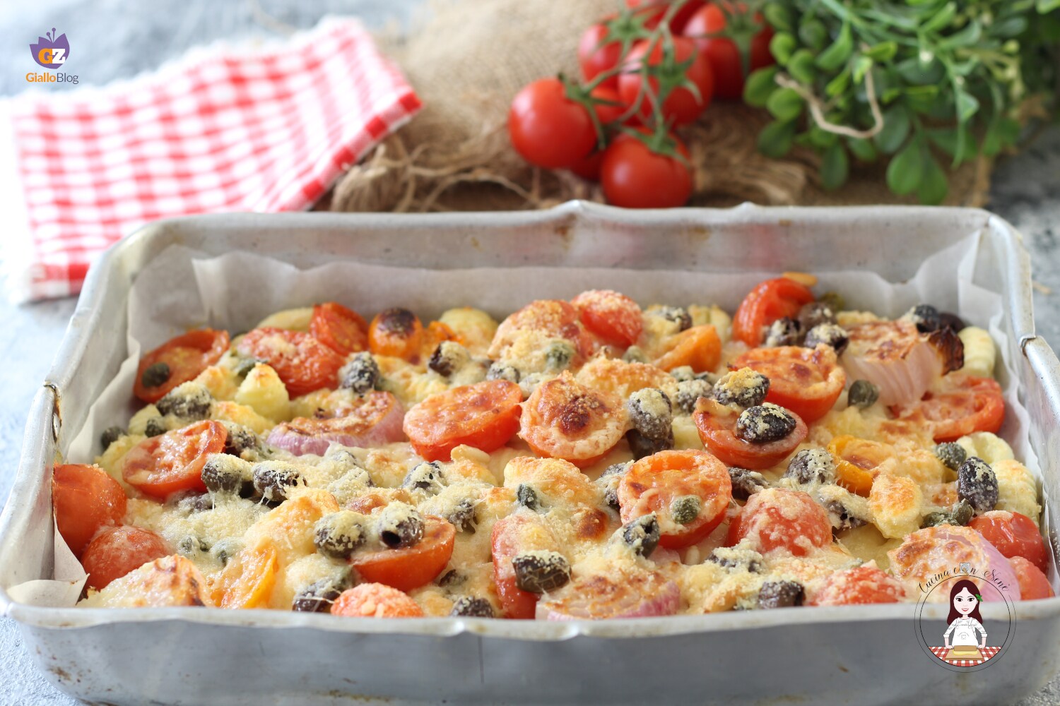 Nhoque mediterrâneo ao forno