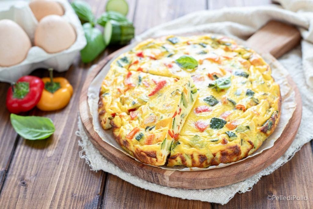 omelete de forno com legumes e ricota